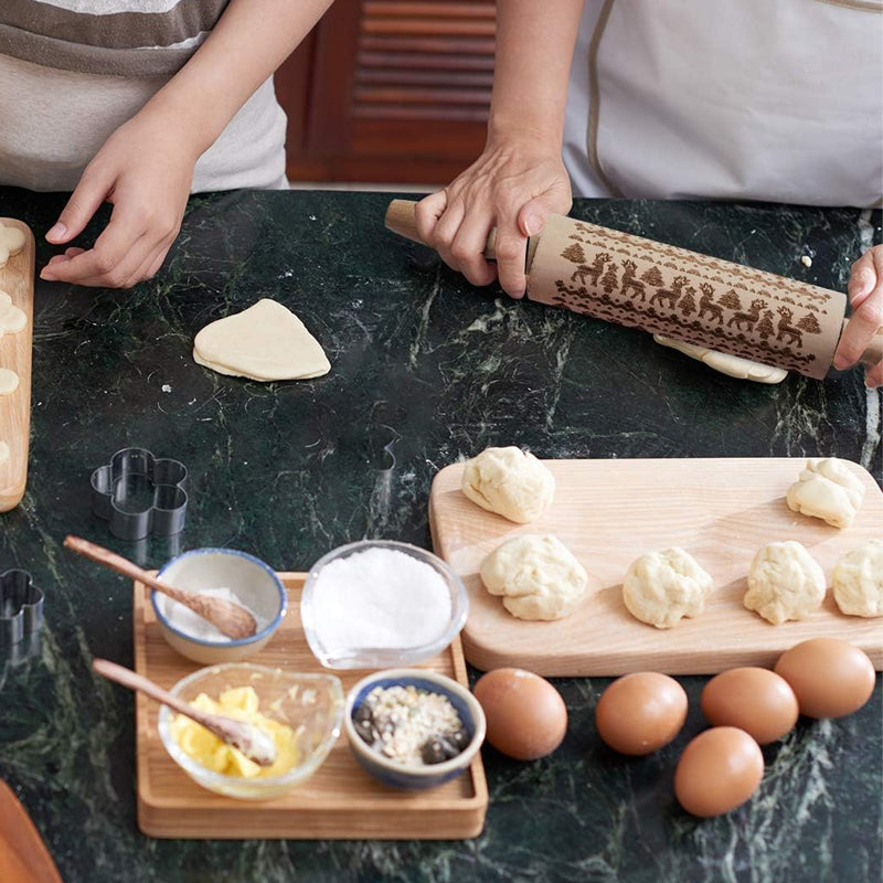 🔥Hot Sale🔥Christmas Wooden Rolling Pins