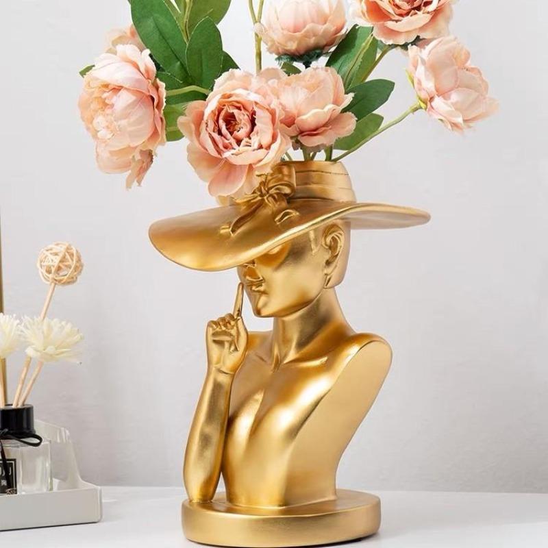 🔥Hot Sale🔥Modern Girl Statue Flower Vase