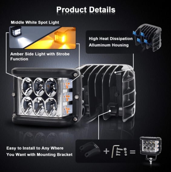 🔥LAST DAY 53% OFF🎁Car double-sided LED dual-color light