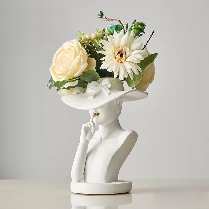 🔥Hot Sale🔥Modern Girl Statue Flower Vase