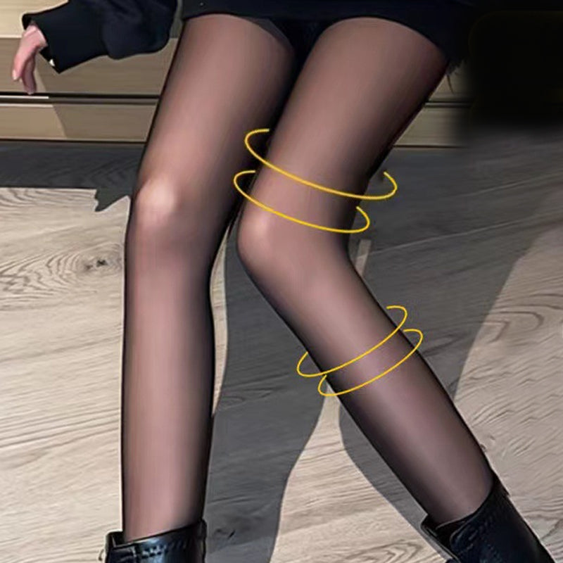🔥Hot Sale🔥Flawless Legs Fake Translucent Warm Plush Lined Elastic Tights