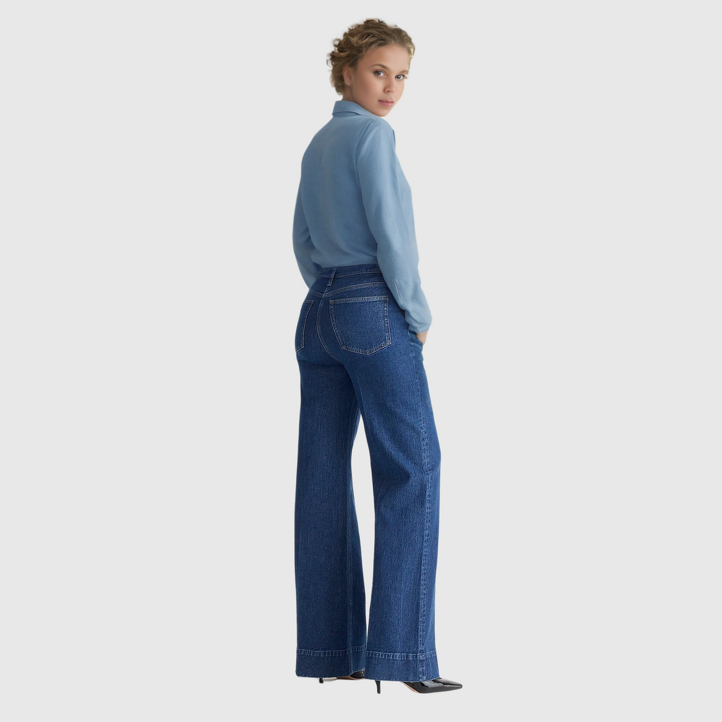 🔥Hot Sale🔥Tall Wide Leg Denim Trouser