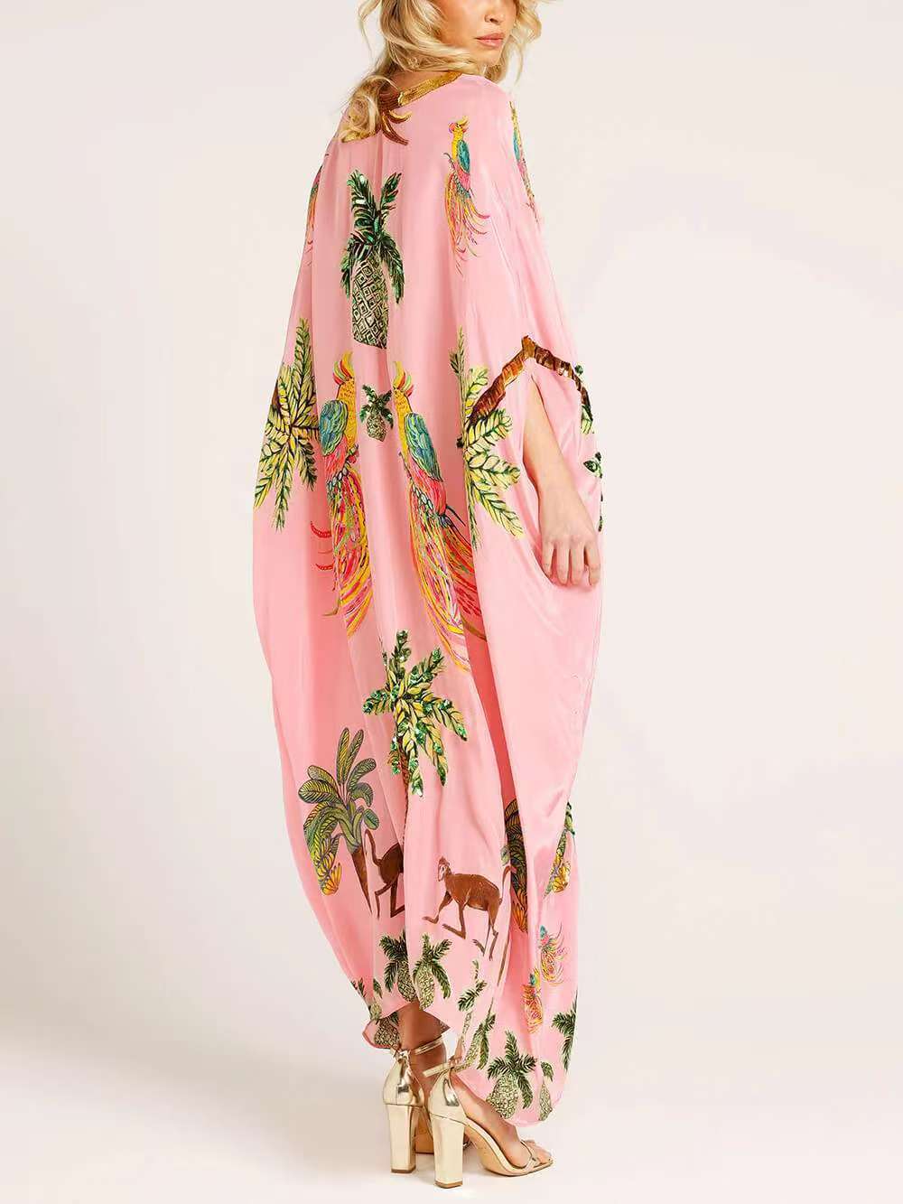 V-neck Printed Loose Fashion Dress