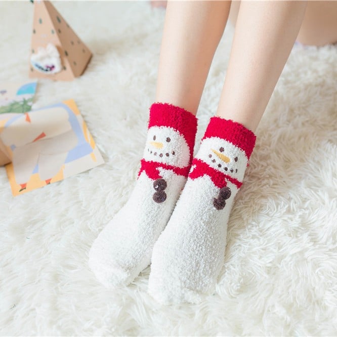 š„Hot Saleš„Cute Christmas Style Thickened Warm Socks