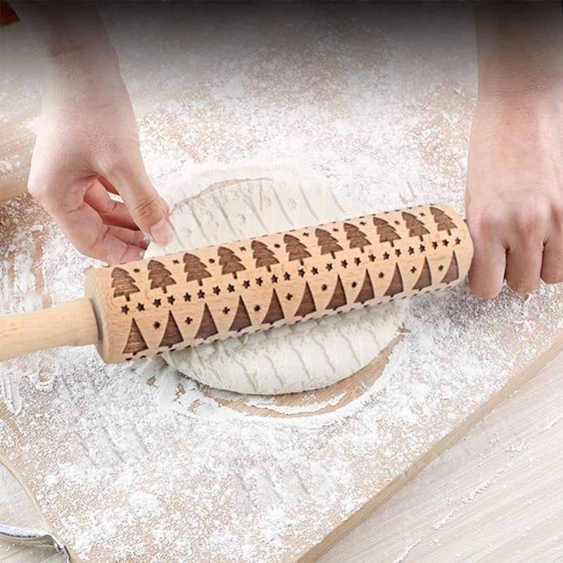 🔥Hot Sale🔥Christmas Wooden Rolling Pins