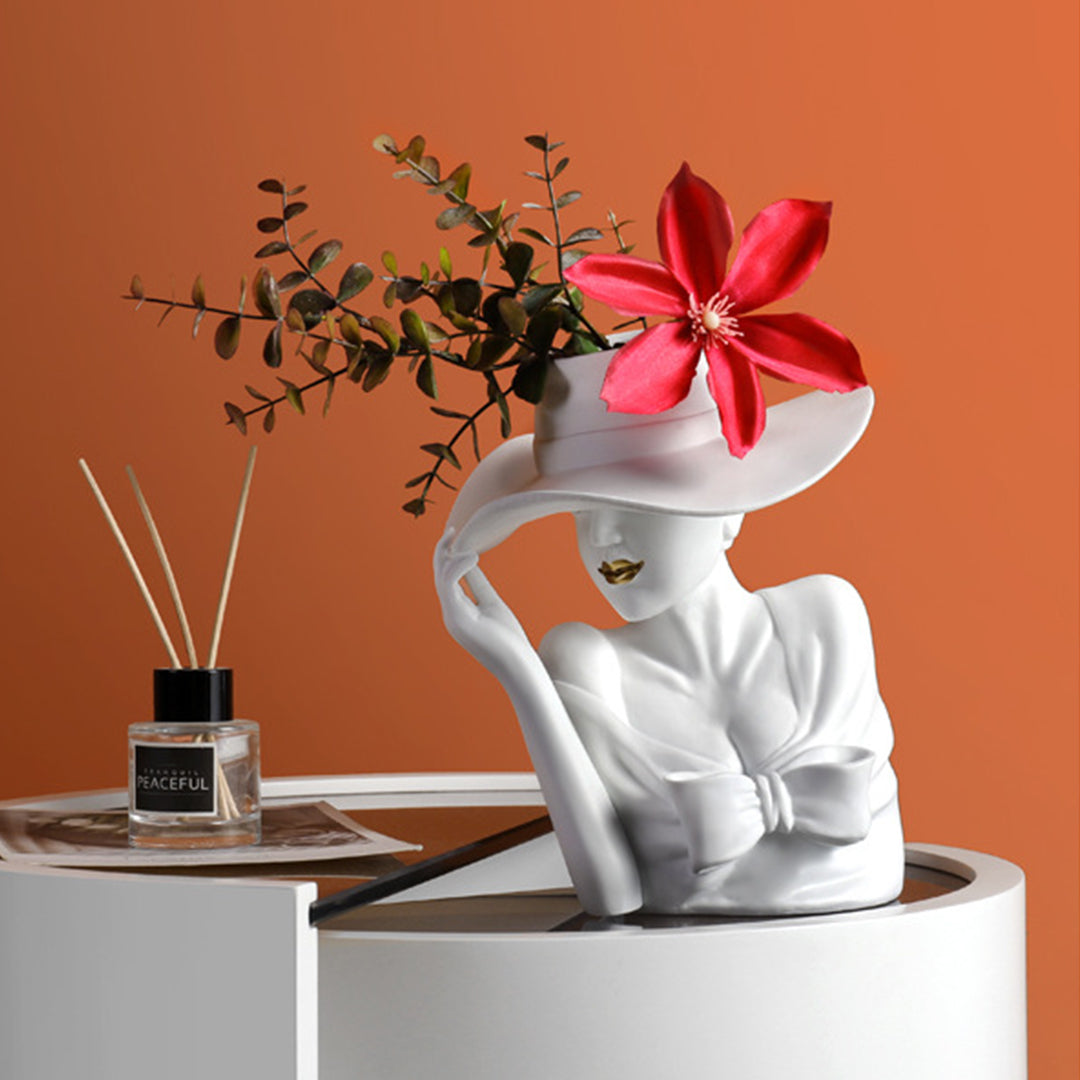 🔥Hot Sale🔥Modern Girl Statue Flower Vase