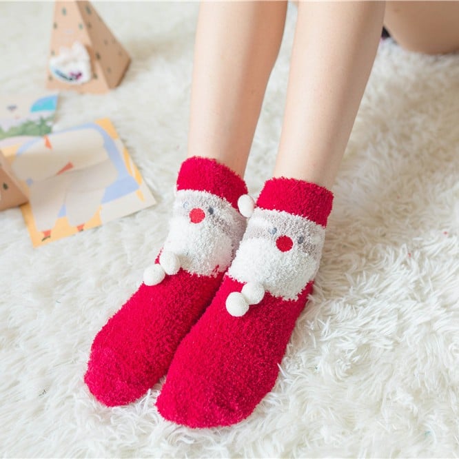 š„Hot Saleš„Cute Christmas Style Thickened Warm Socks