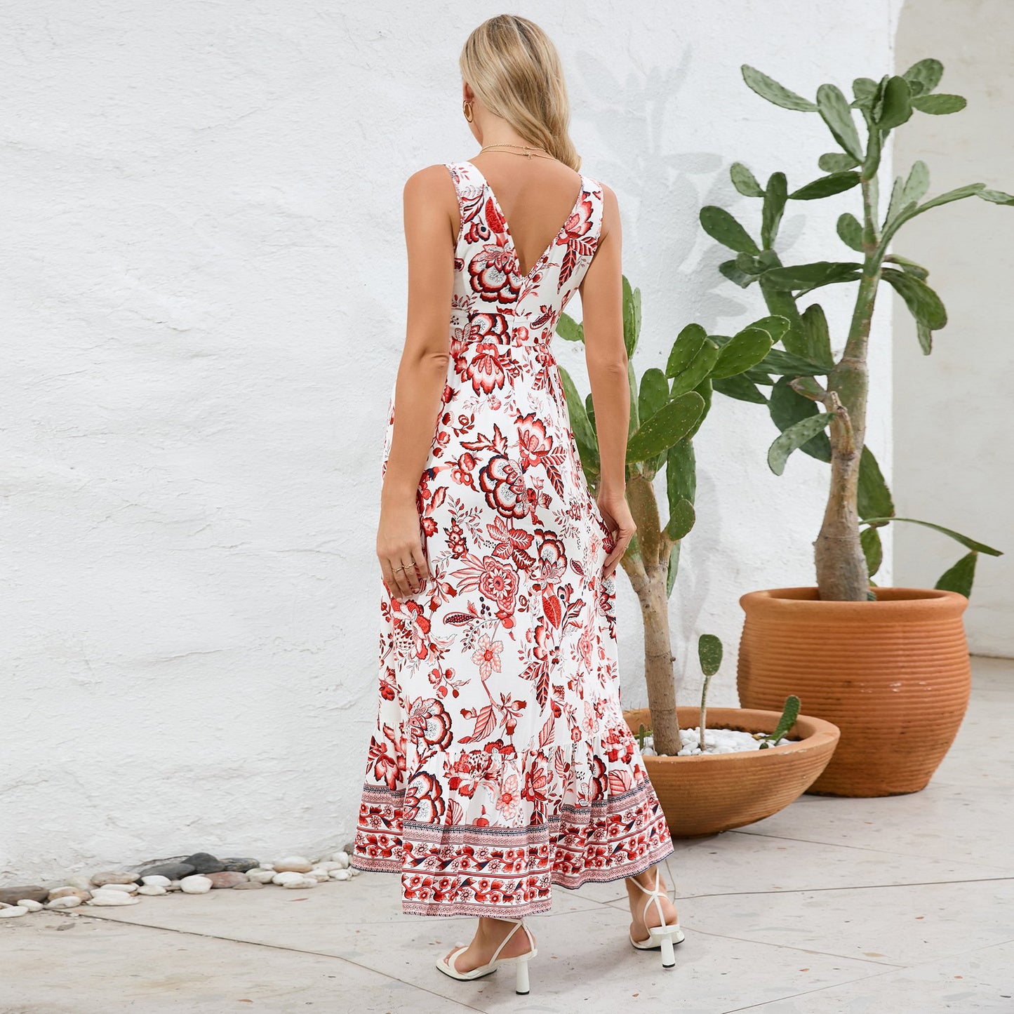 🔥Huge Sale 53% OFF🔥Vintage Floral Print Summer Maxi Dress