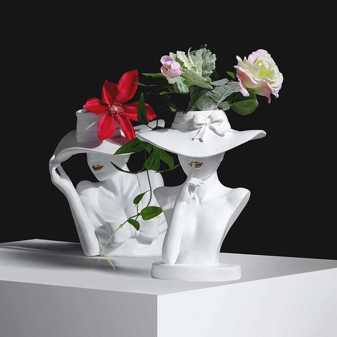 🔥Hot Sale🔥Modern Girl Statue Flower Vase