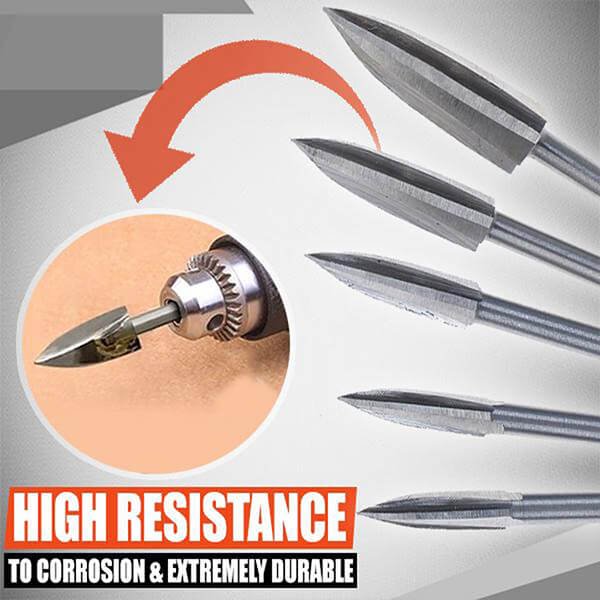 Hellohobot - 5-piece woodcarving drill bit sets