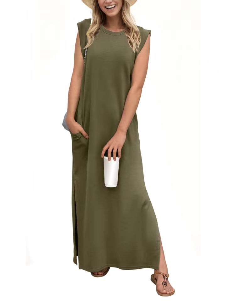 💥Hot Promotion 49% OFF💥💕NEW CASUAL LOOSE SPLIT WRINKLE-FREE MAXI DRESS