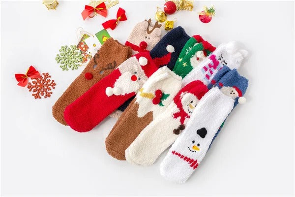 š„Hot Saleš„Cute Christmas Style Thickened Warm Socks