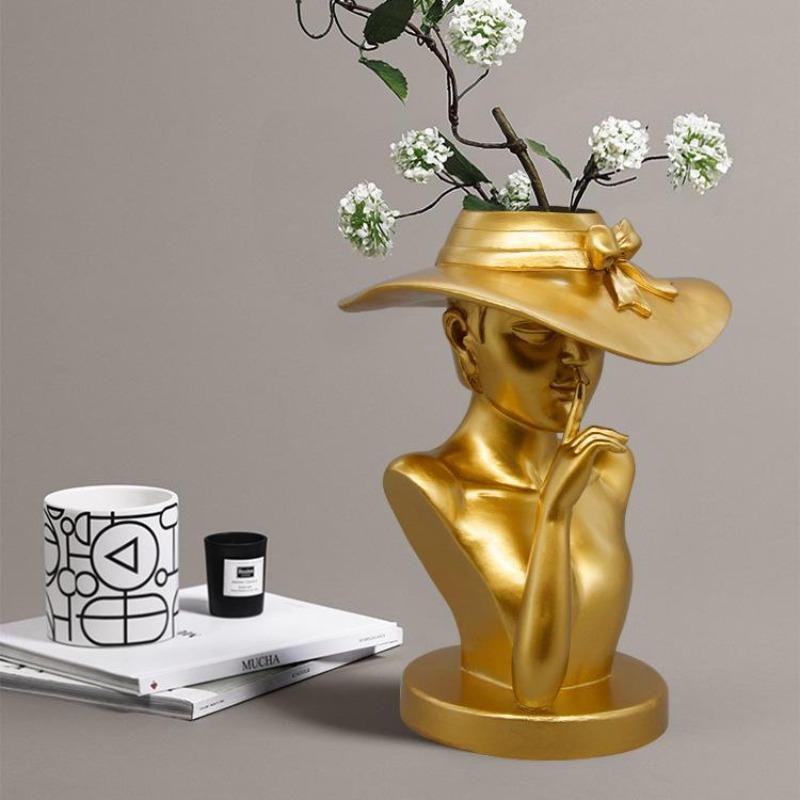 🔥Hot Sale🔥Modern Girl Statue Flower Vase