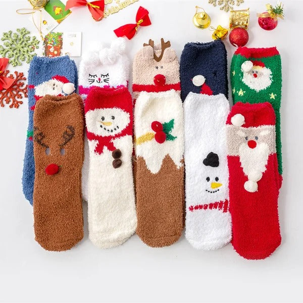 š„Hot Saleš„Cute Christmas Style Thickened Warm Socks