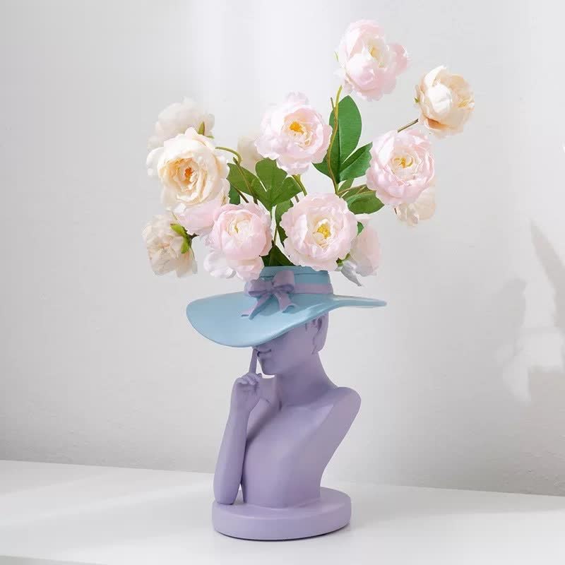 🔥Hot Sale🔥Modern Girl Statue Flower Vase