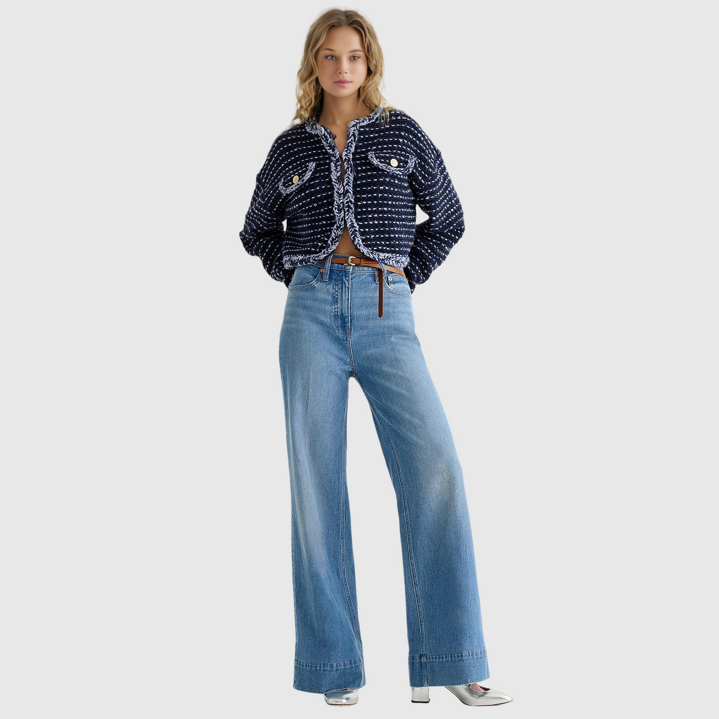 🔥Hot Sale🔥Tall Wide Leg Denim Trouser