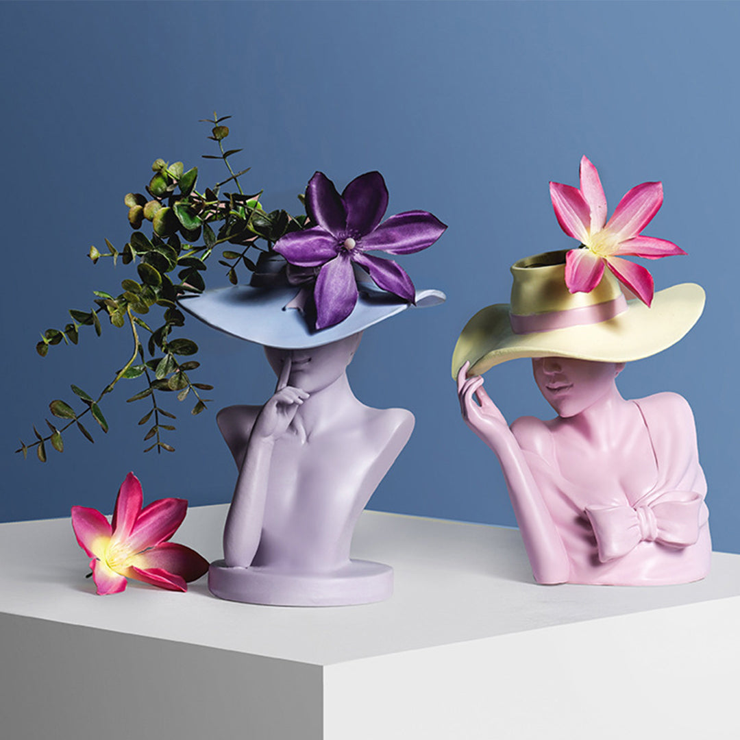 🔥Hot Sale🔥Modern Girl Statue Flower Vase