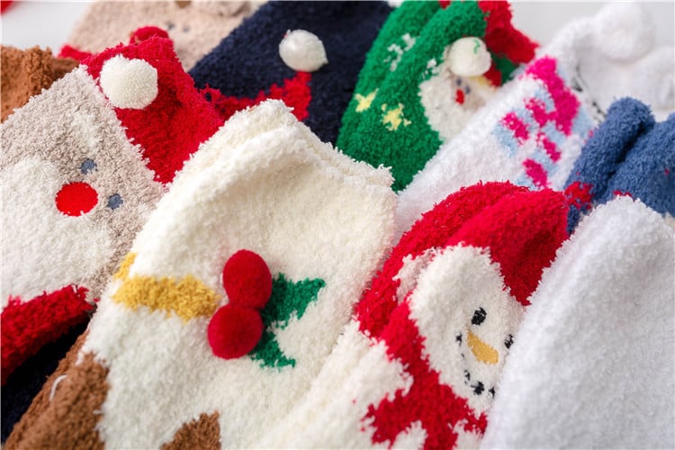 š„Hot Saleš„Cute Christmas Style Thickened Warm Socks