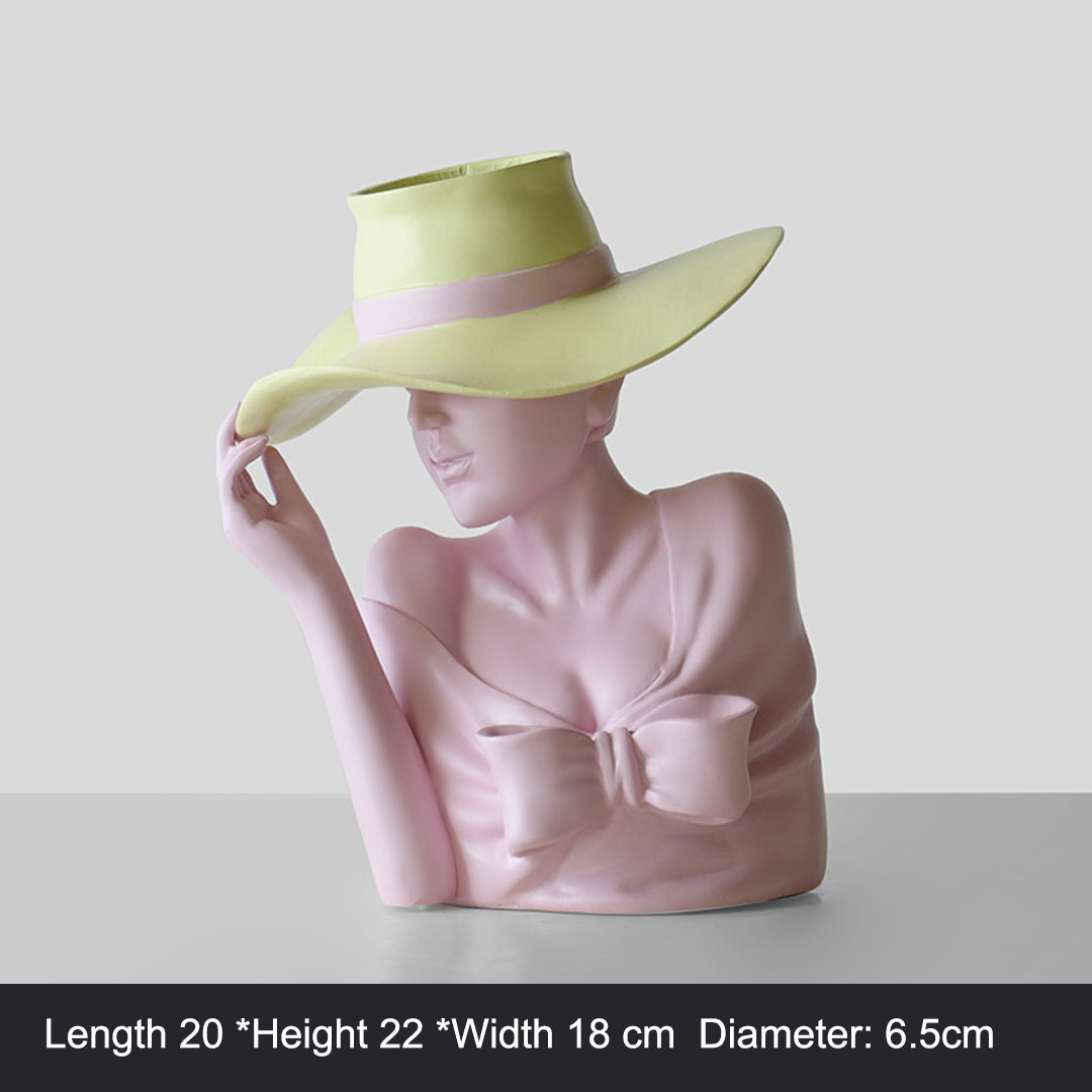 🔥Hot Sale🔥Modern Girl Statue Flower Vase