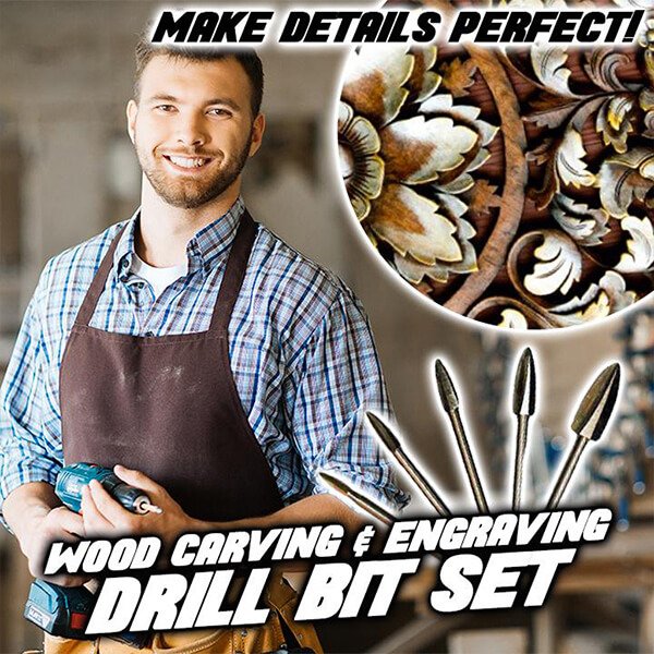 Hellohobot - 5-piece woodcarving drill bit sets