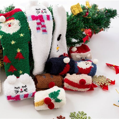 š„Hot Saleš„Cute Christmas Style Thickened Warm Socks