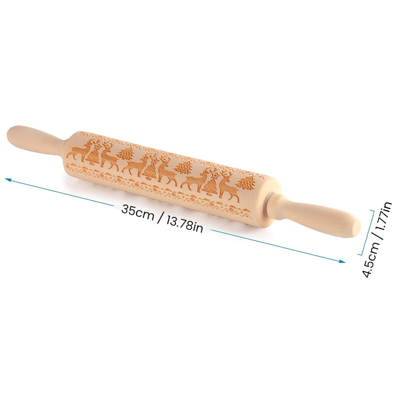 🔥Hot Sale🔥Christmas Wooden Rolling Pins