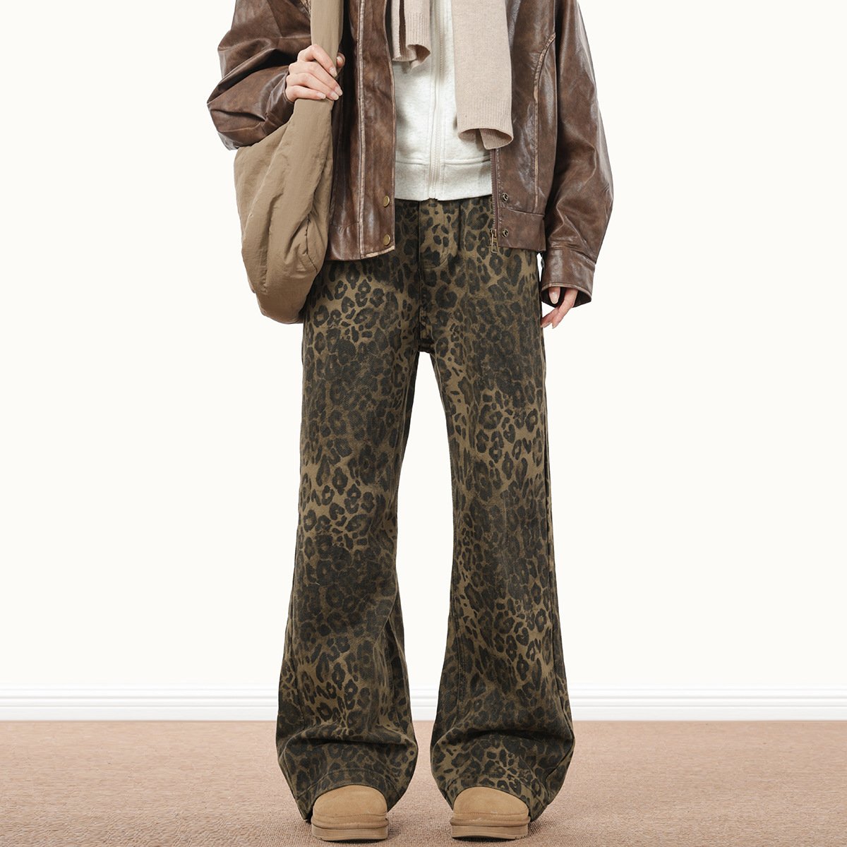 🔥Hot sale🔥Viral Leopard Print Jeans