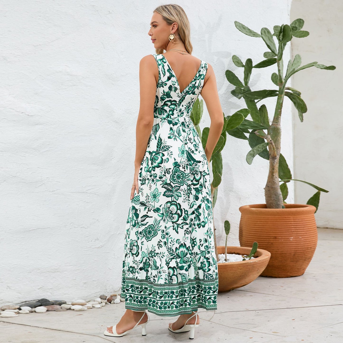 🔥Huge Sale 53% OFF🔥Vintage Floral Print Summer Maxi Dress