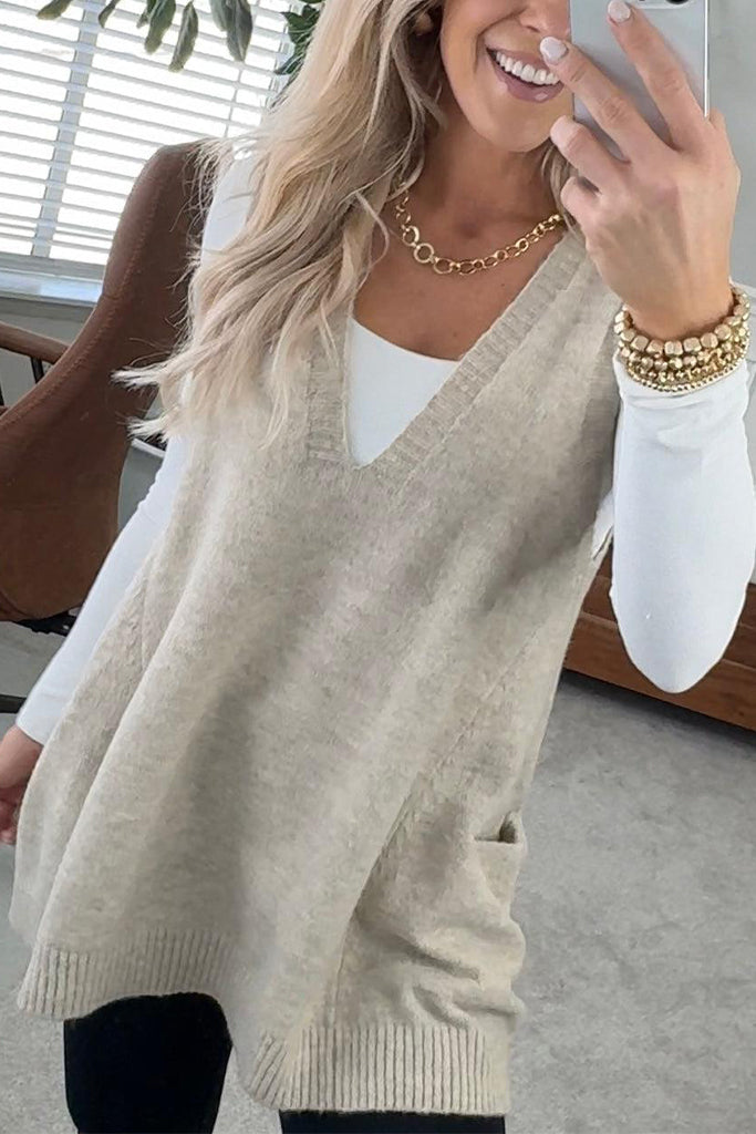 🔥Hot Sale🔥Cozy Pocket Sweater Vest