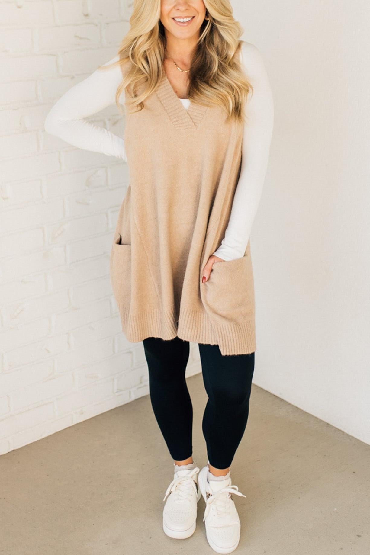 🔥Hot Sale🔥Cozy Pocket Sweater Vest