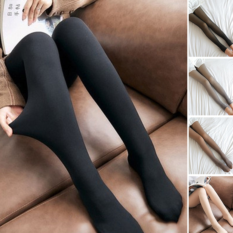 🔥Hot Sale🔥Flawless Legs Fake Translucent Warm Plush Lined Elastic Tights