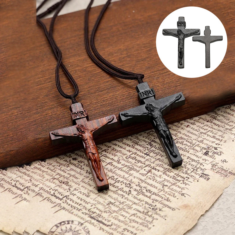 🔥Hot Sale🔥Jesus Cross Wooden Necklace