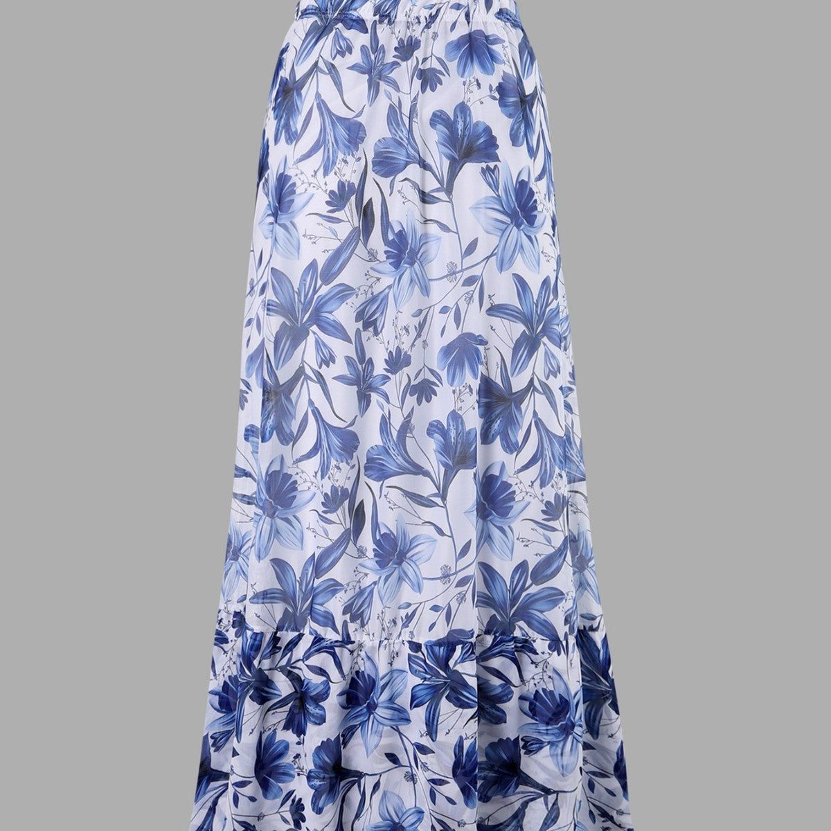 lusailstore - blue and white porcelain swimsuit wrap skirt suits