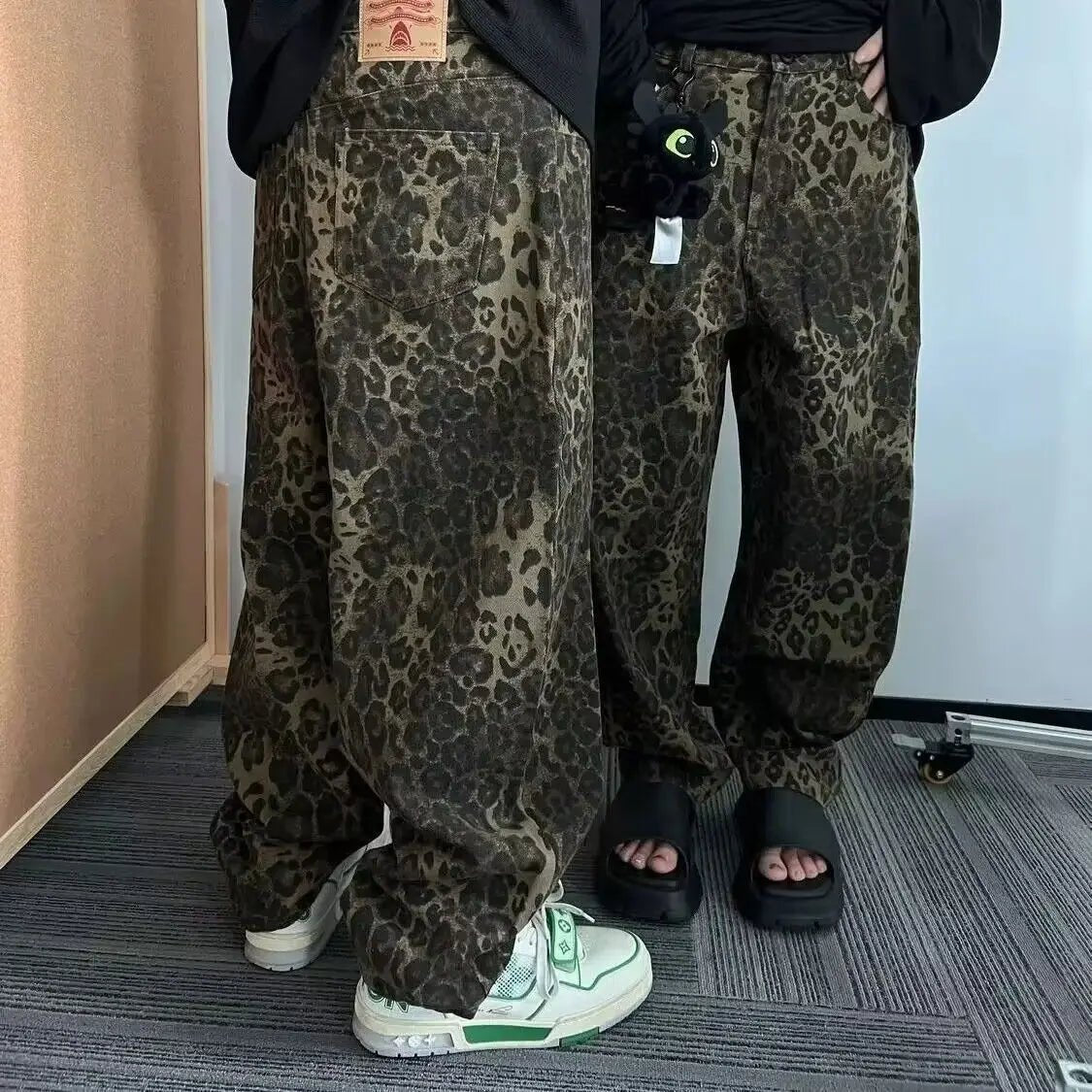 🔥Hot sale🔥Viral Leopard Print Jeans