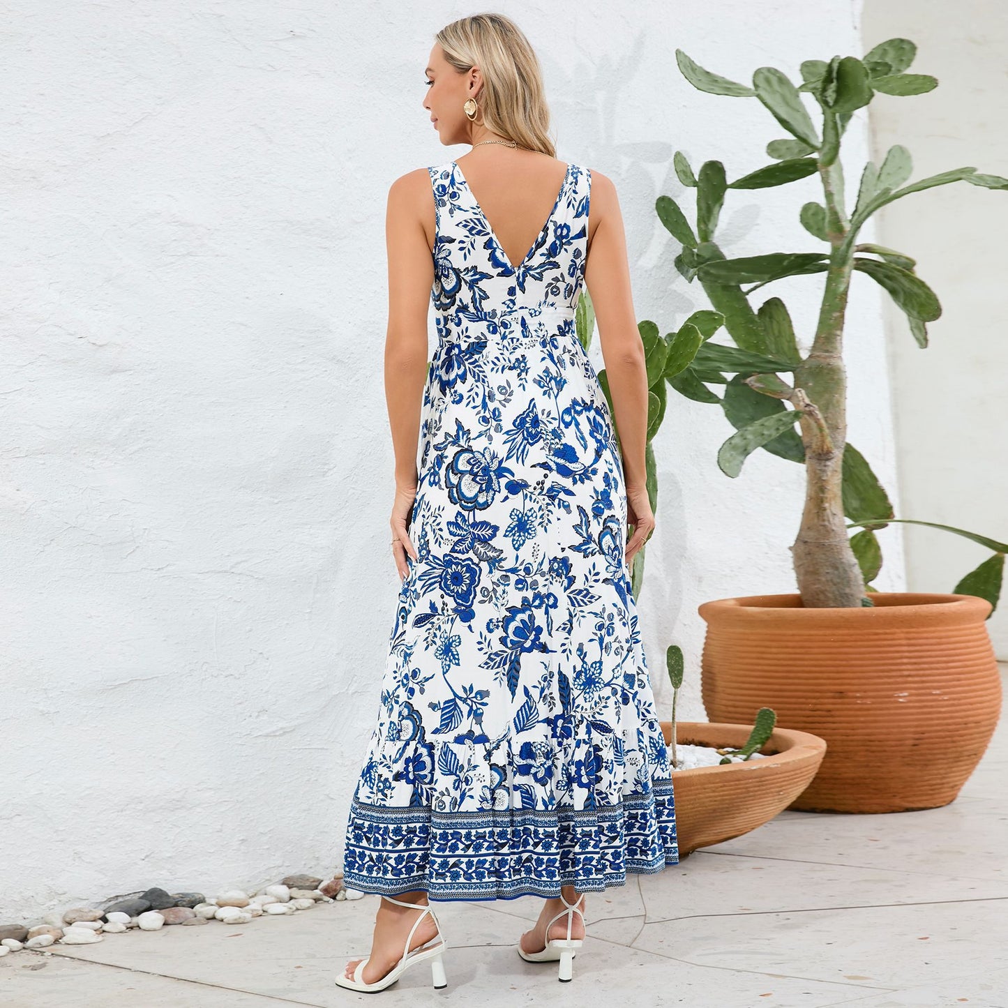 🔥Huge Sale 53% OFF🔥Vintage Floral Print Summer Maxi Dress