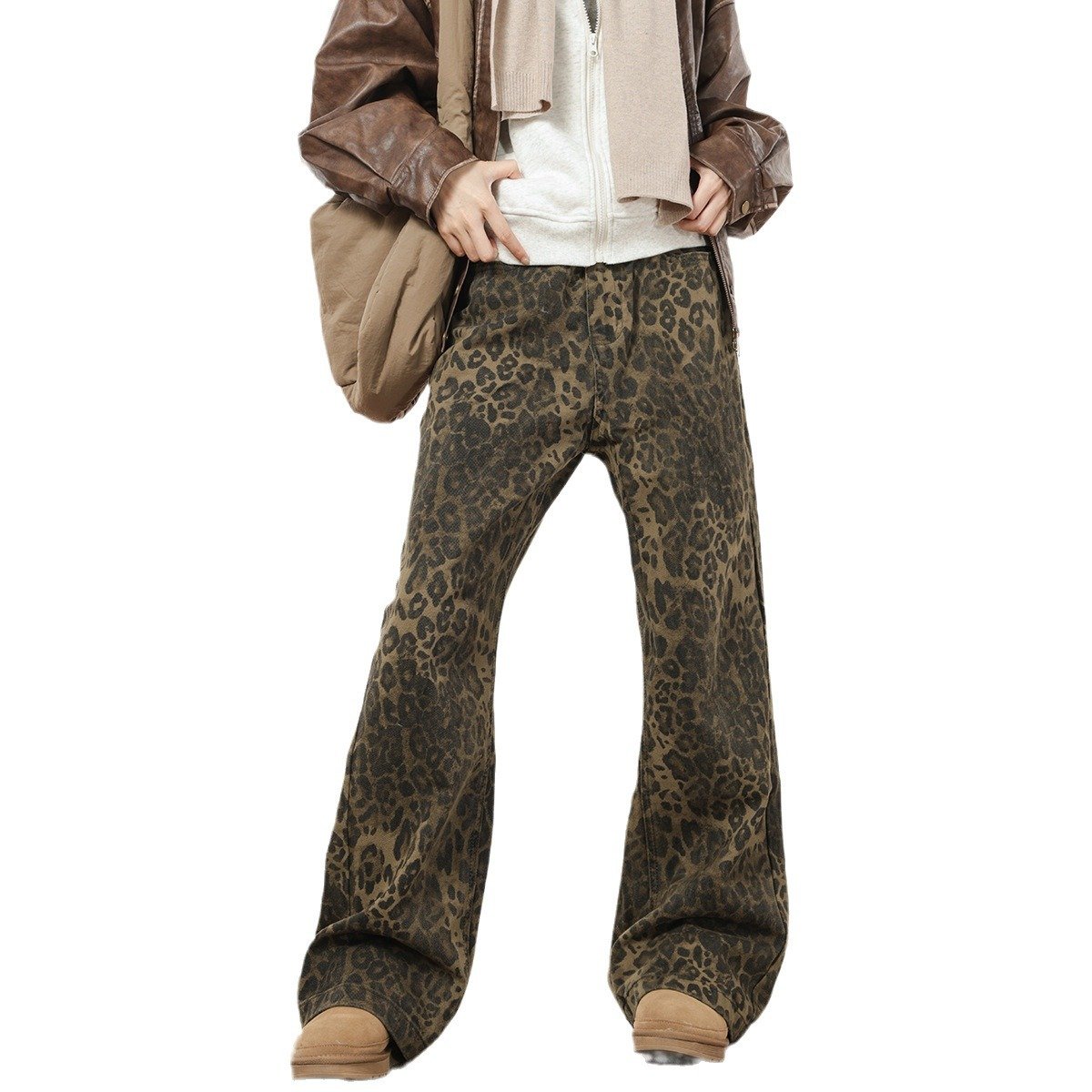🔥Hot sale🔥Viral Leopard Print Jeans