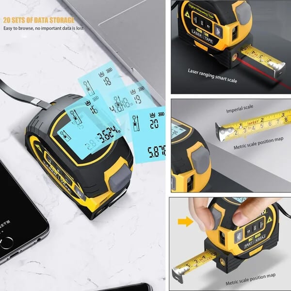 🔥HOT SALE NOW 50% OFF🔥3-In-1 Infrared Laser Tape Measuring
