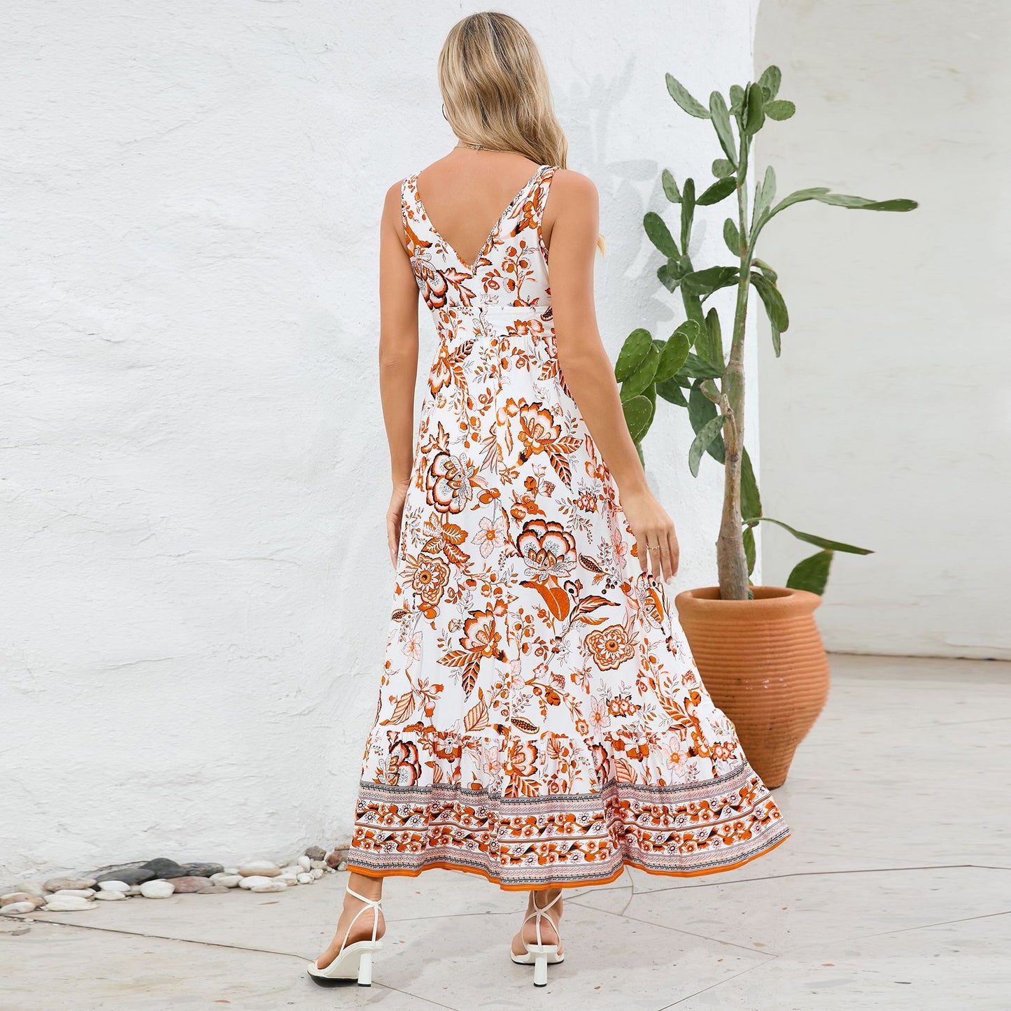 🔥Huge Sale 53% OFF🔥Vintage Floral Print Summer Maxi Dress