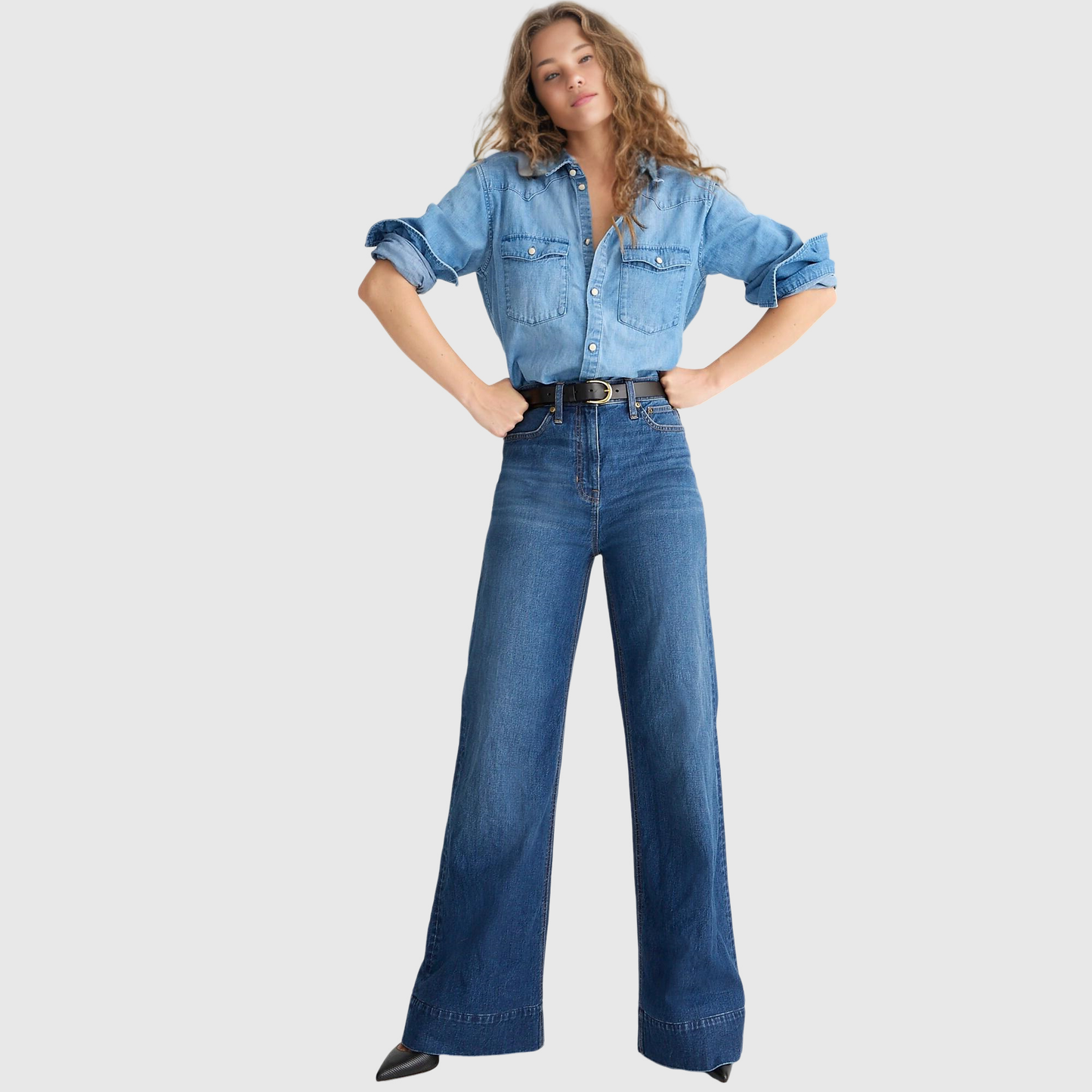 🔥Hot Sale🔥Tall Wide Leg Denim Trouser