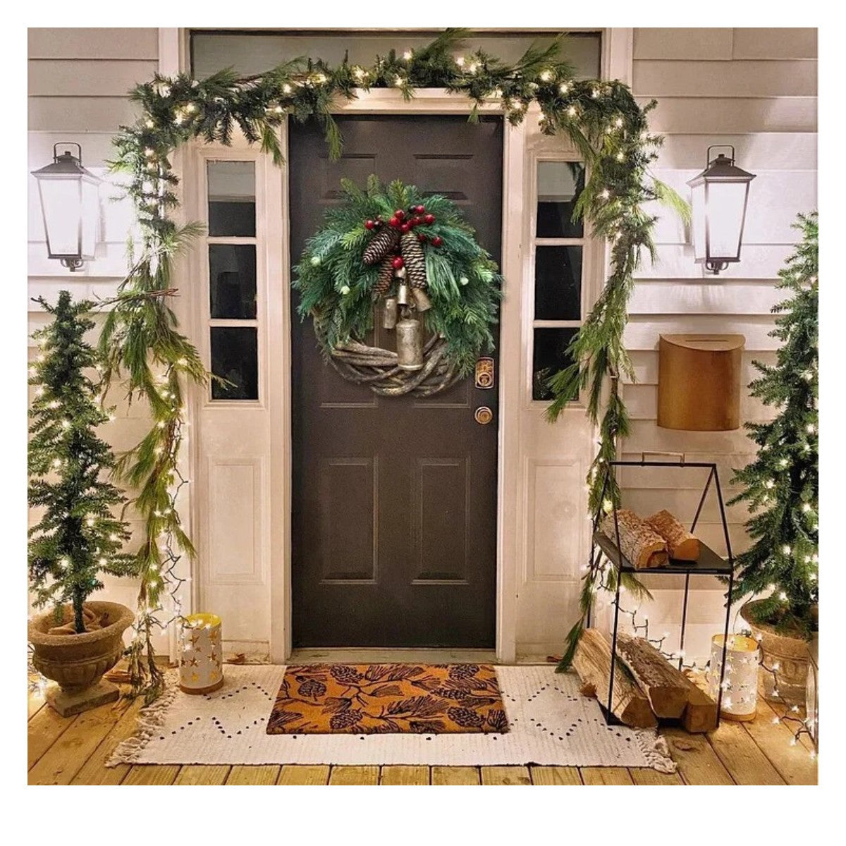 🔥Hot Sale🔥Farmhouse Christmas Wreath, Boho Wreath, Holiday Wreath