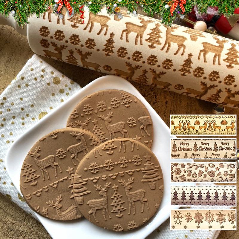 🔥Hot Sale🔥Christmas Wooden Rolling Pins