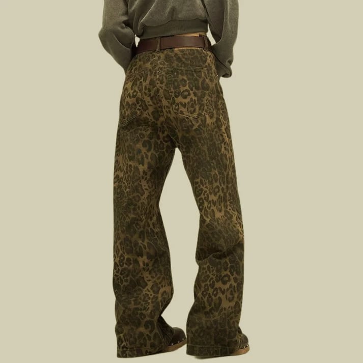 🔥Hot sale🔥Viral Leopard Print Jeans