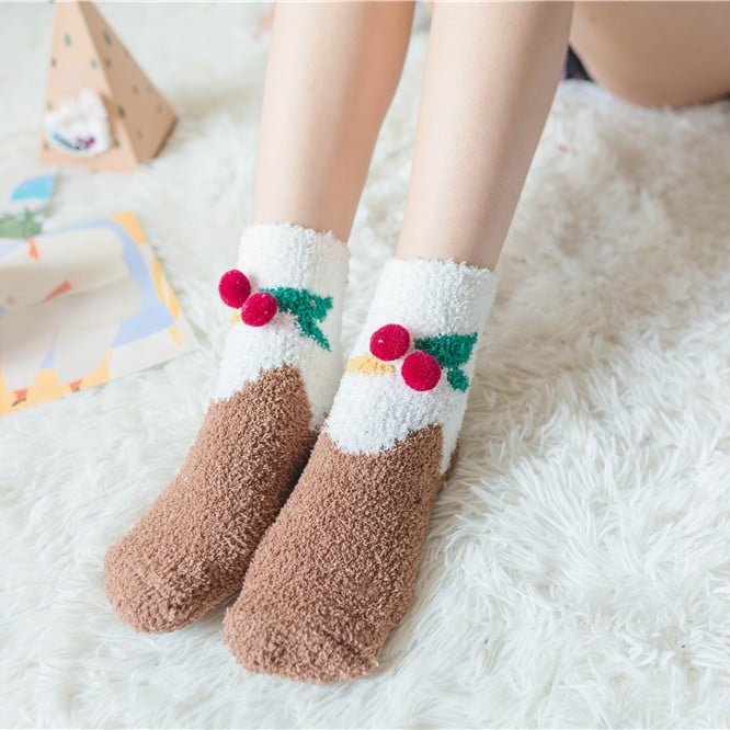 š„Hot Saleš„Cute Christmas Style Thickened Warm Socks
