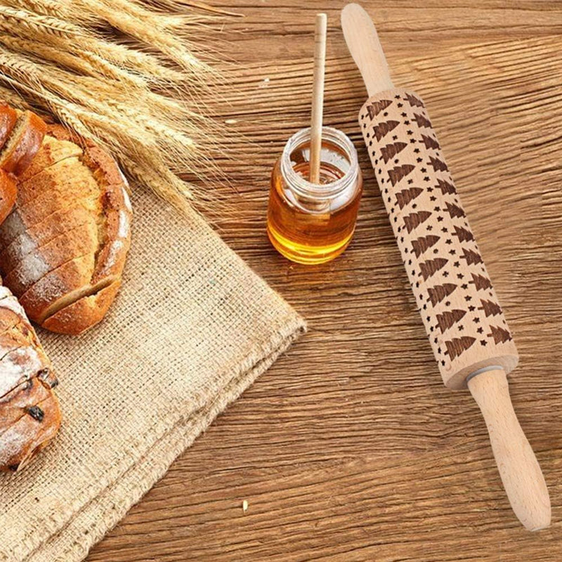 🔥Hot Sale🔥Christmas Wooden Rolling Pins