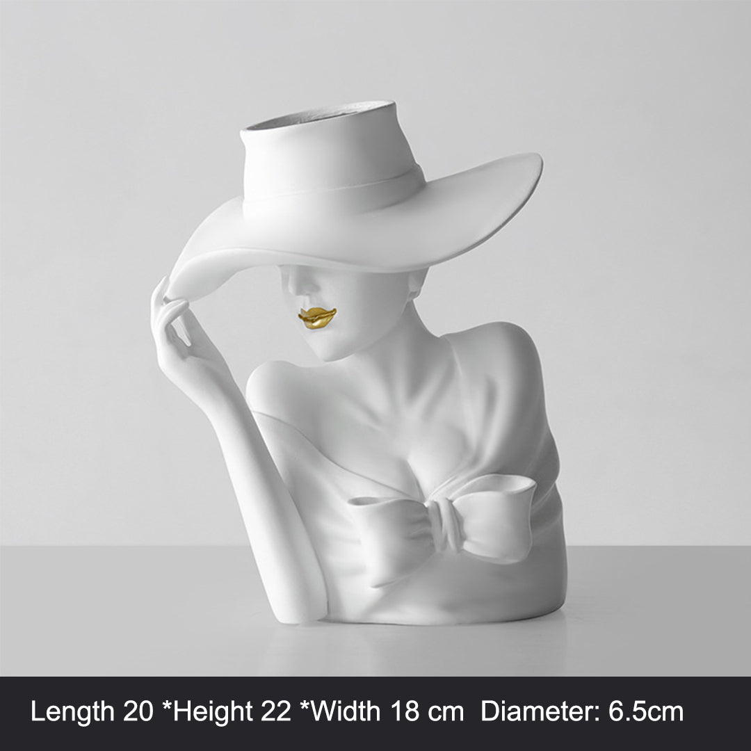 🔥Hot Sale🔥Modern Girl Statue Flower Vase