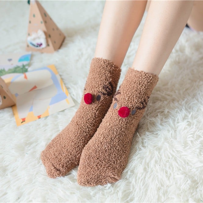 š„Hot Saleš„Cute Christmas Style Thickened Warm Socks