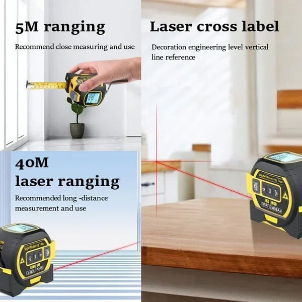 🔥HOT SALE NOW 50% OFF🔥3-In-1 Infrared Laser Tape Measuring