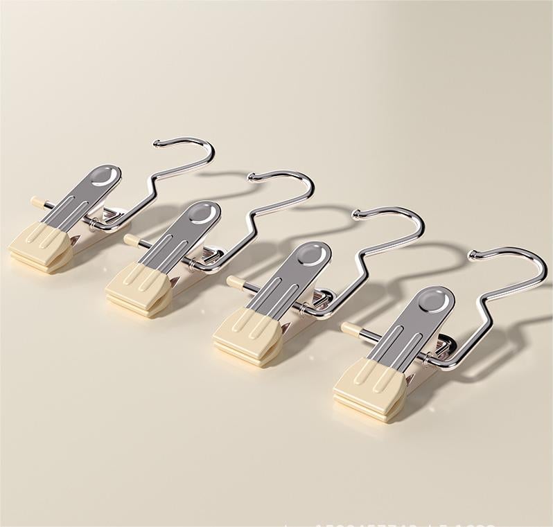 💥Hot Sale- 49% OFF💥Anti-rust Clip Space-saving Clothespin Hat Pants Storage Hanging Travel Hook