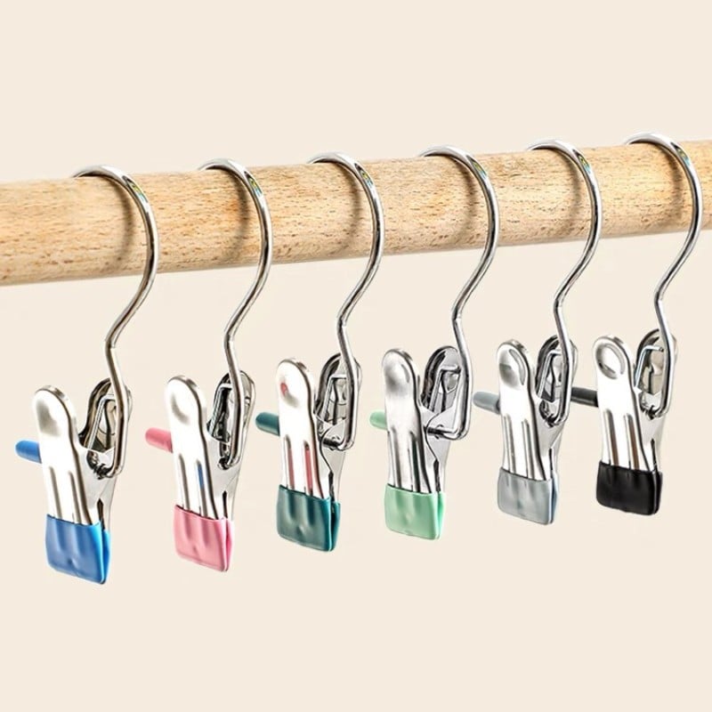 💥Hot Sale- 49% OFF💥Anti-rust Clip Space-saving Clothespin Hat Pants Storage Hanging Travel Hook