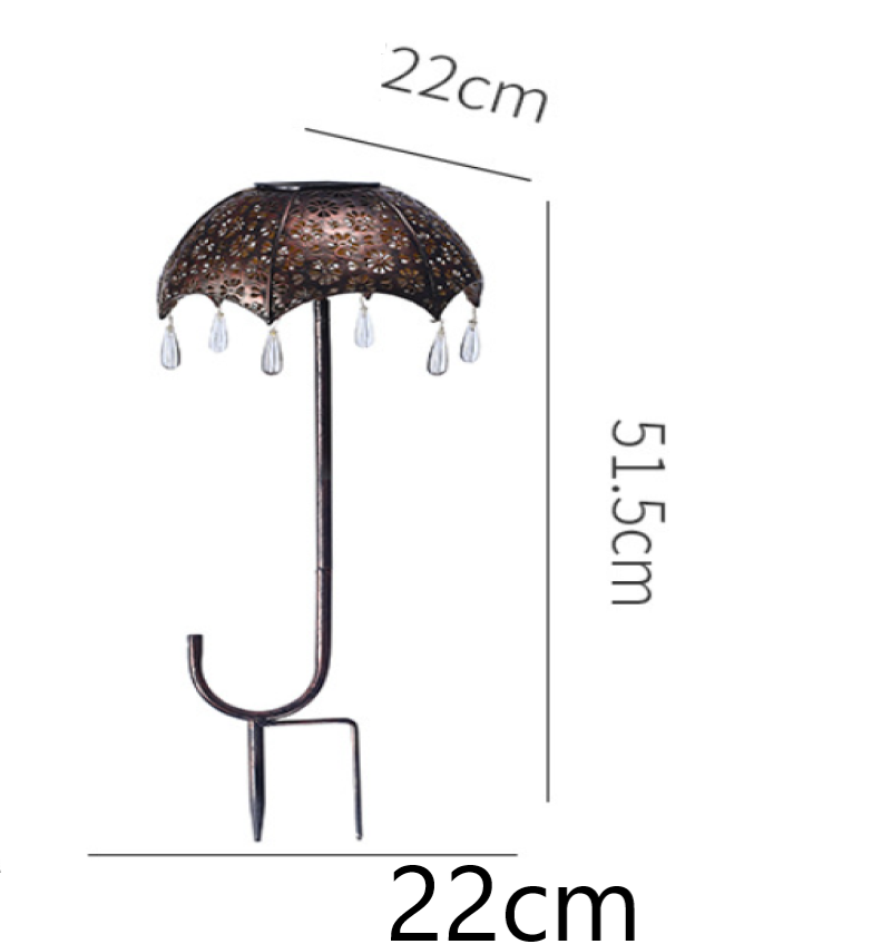 Solar garden spotlights, outdoor vintage metal umbrella lights, waterproof lights, decorative lights